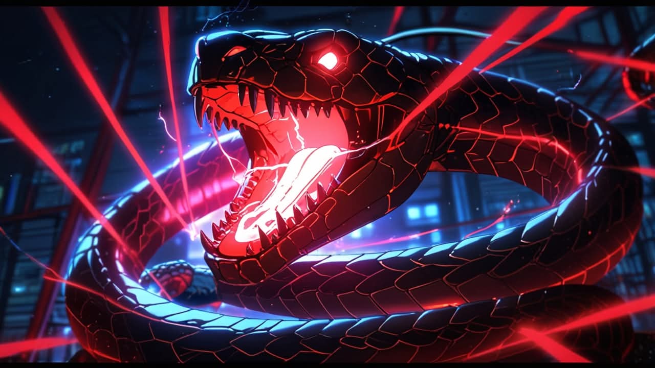 Digital serpent intercepting hostile network signals